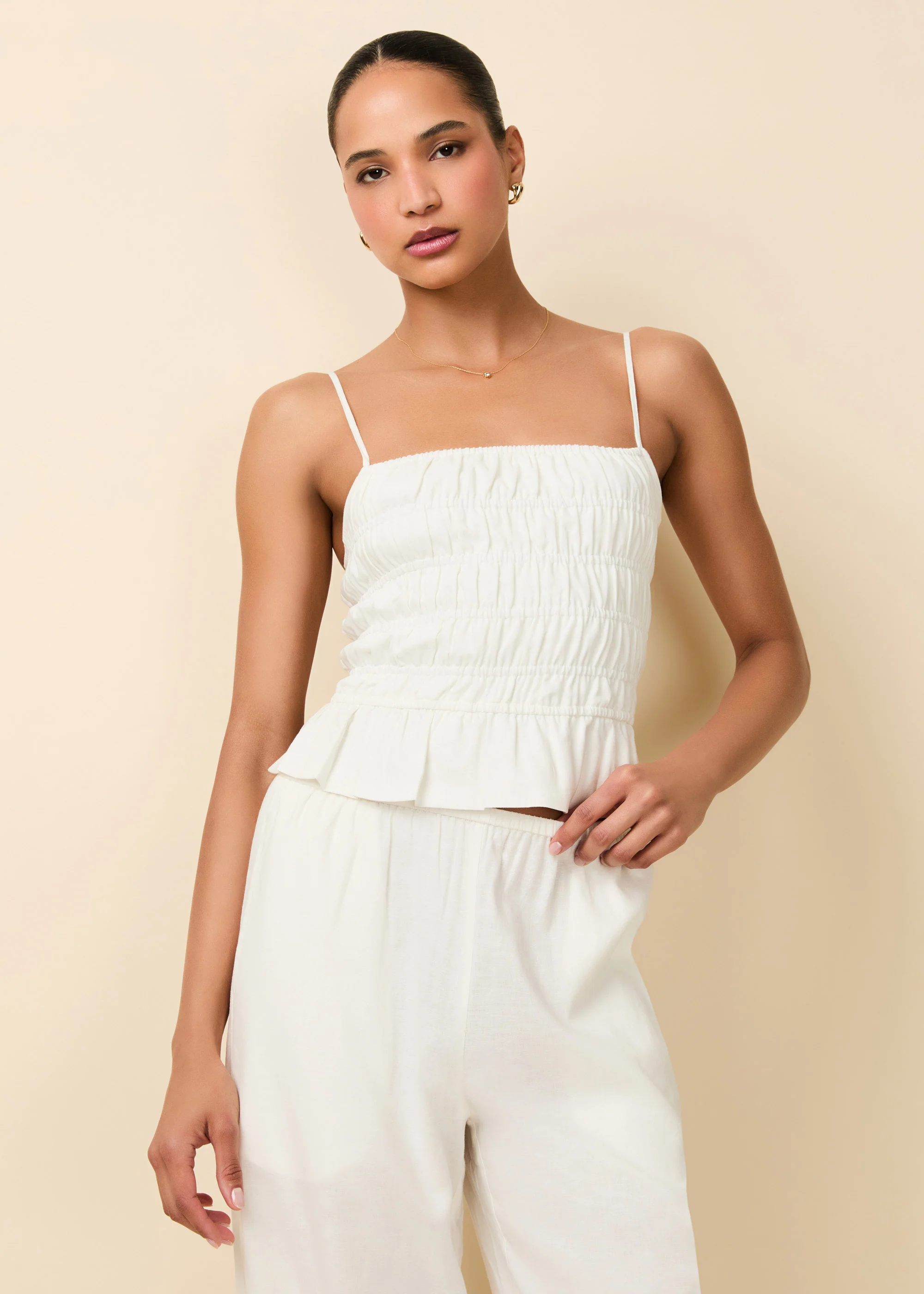 Delta Linen Top Optic White - Image 3