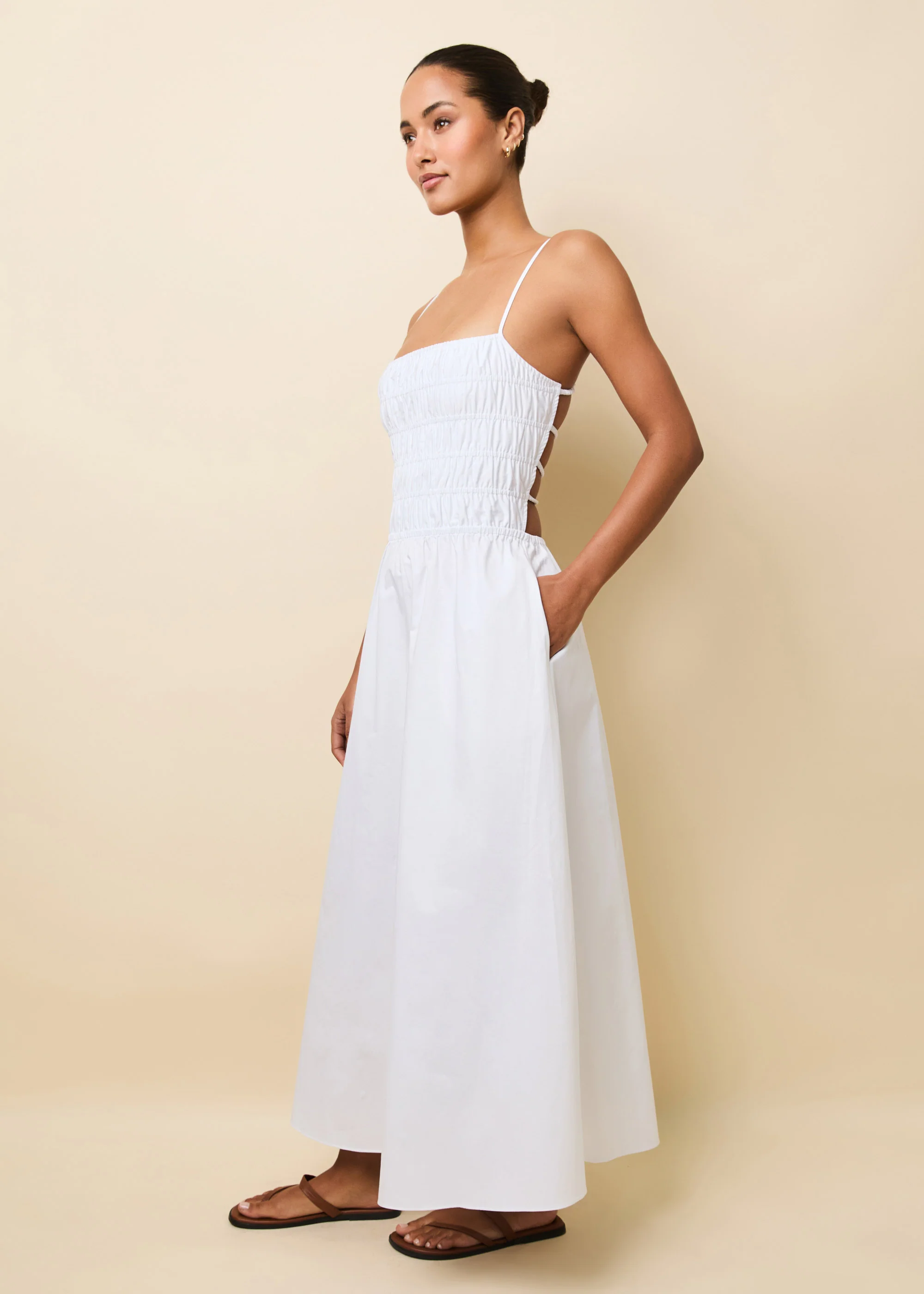 Delta Midi Dress Optic White - Image 3